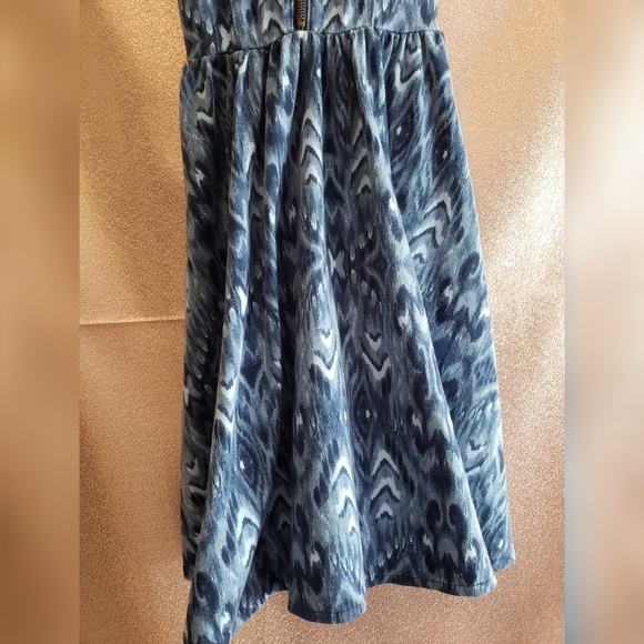 Aeropostale Blue Tie Dye Print Zipper Dress XS - Picture 3 of 8
